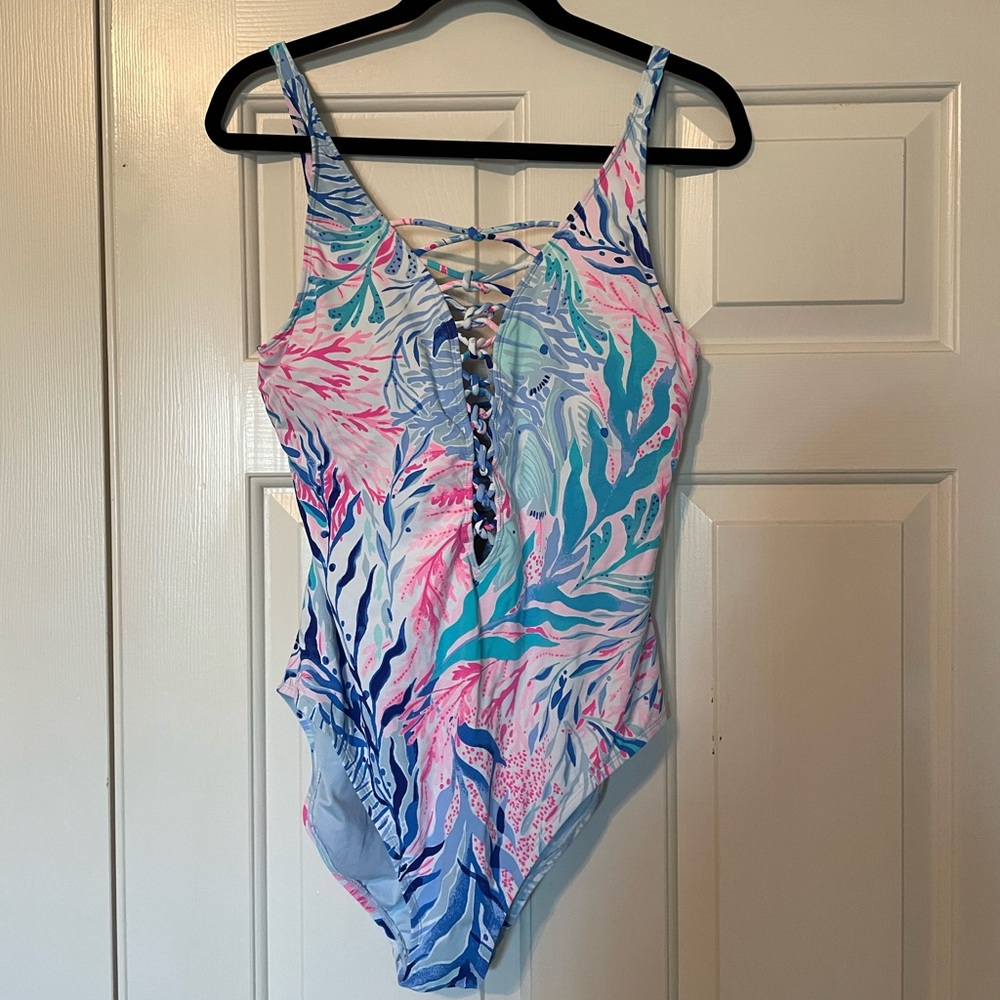 Lilly Pulitzer Isle Lattice one piece swimsuit